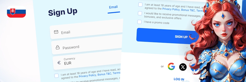 Kroky na registráciu v ICE Casino