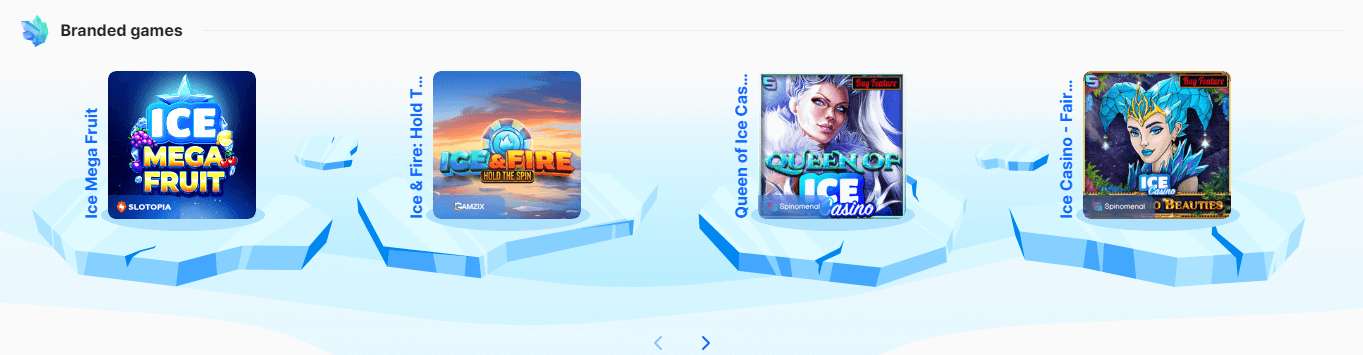 Exkluzívne hry v ICE Casino